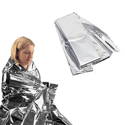 2-Pack: Windproof Aluminum Foil Emergency Blanket For Camping First Aid Blanket DailySale