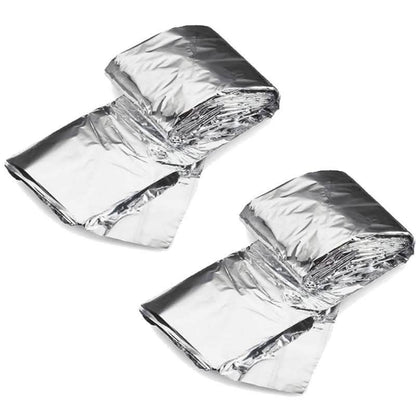 2-Pack: Windproof Aluminum Foil Emergency Blanket For Camping First Aid Blanket DailySale