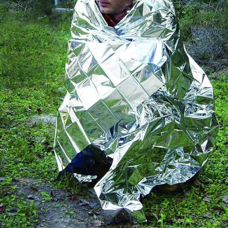 2-Pack: Windproof Aluminum Foil Emergency Blanket For Camping First Aid Blanket DailySale