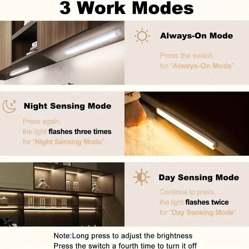 2-Pack: Wireless Motion Sensor 12" LED Light Strip DailySale
