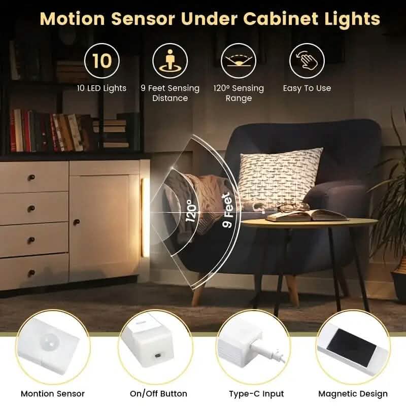 2-Pack: Wireless Motion Sensor 12" LED Light Strip DailySale