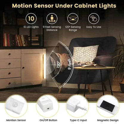 2-Pack: Wireless Motion Sensor 12" LED Light Strip DailySale