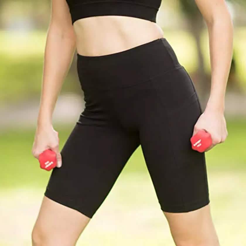2-Pack: Women High Waist Workout Yoga Side Pocket Compression Cycling Shorts DailySale