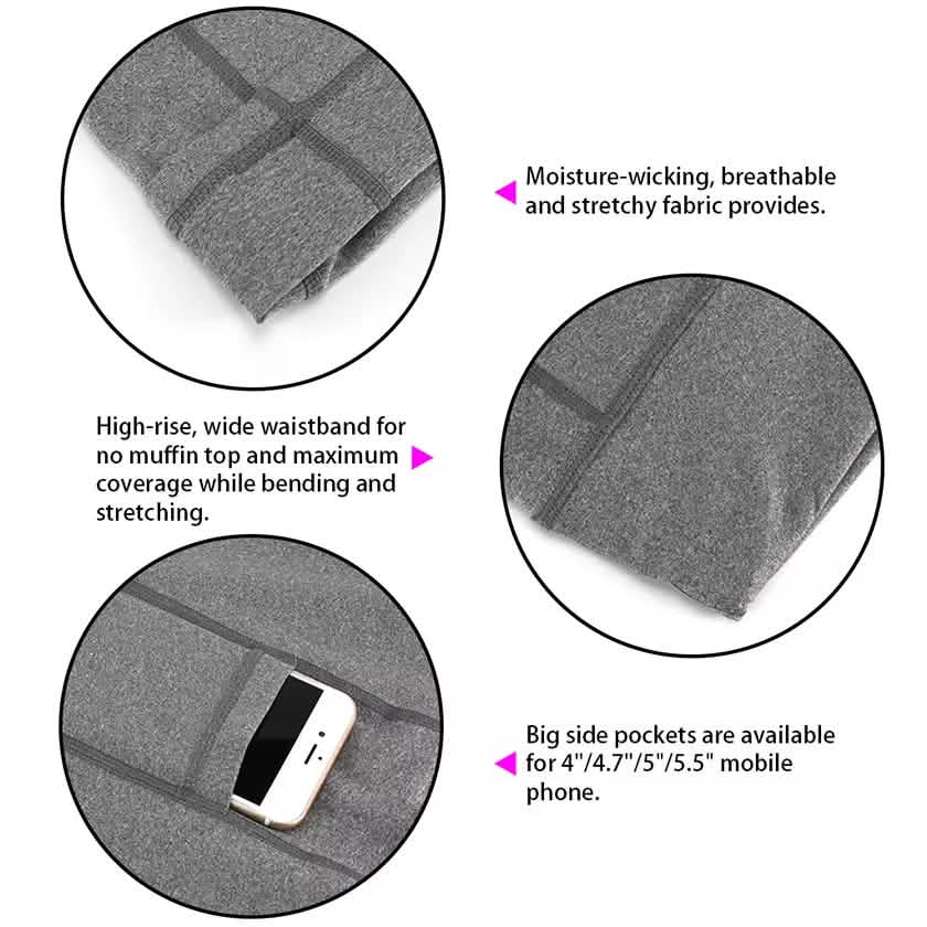 2-Pack: Women High Waist Workout Yoga Side Pocket Compression Cycling Shorts DailySale