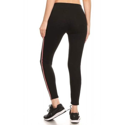2-Pack: Women's Cotton Blend Side Stripe Leggings DailySale