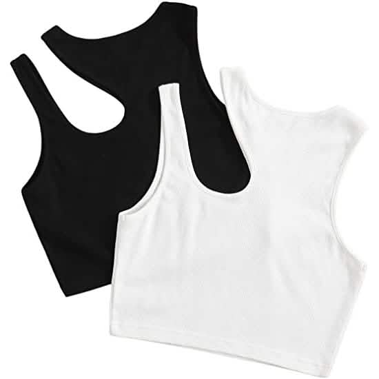 2-Pack: Women's Cropped Knit Tank Top DailySale
