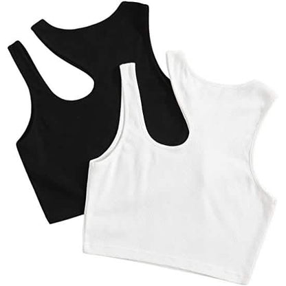 2-Pack: Women's Cropped Knit Tank Top DailySale