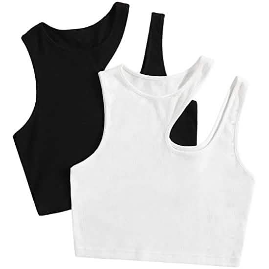 2-Pack: Women's Cropped Knit Tank Top DailySale