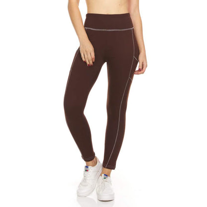 2-Pack: Women's Fleece Lined Active Leggings with Pockets DailySale