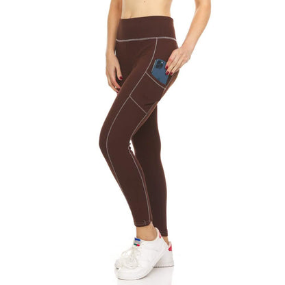 2-Pack: Women's Fleece Lined Active Leggings with Pockets DailySale