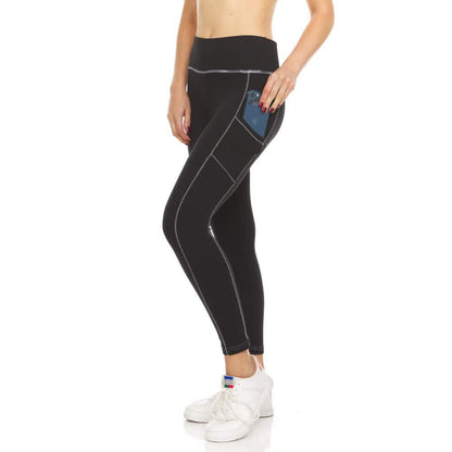 2-Pack: Women's Fleece Lined Active Leggings with Pockets DailySale
