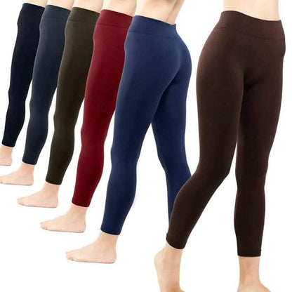 2-Pack: Women’s Fleece Lined High Waist Leggings DailySale