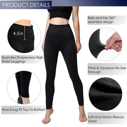 2-Pack: Women’s Fleece Lined High Waist Leggings DailySale