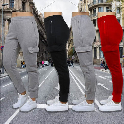 2-Pack: Women's Fleece-Lined Loose-Fit Cargo Joggers DailySale