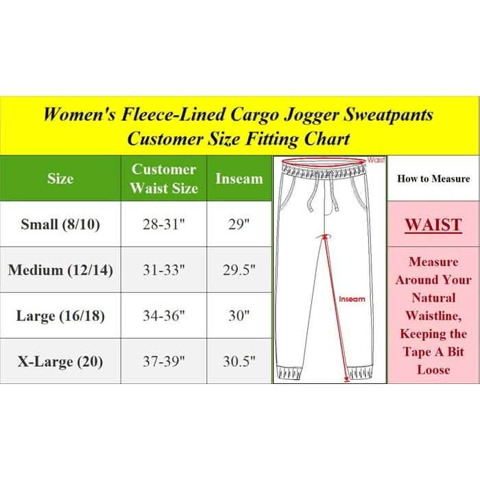 2-Pack: Women's Fleece-Lined Loose-Fit Cargo Joggers DailySale