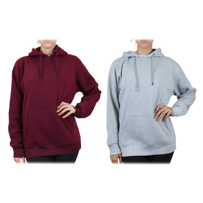 2-Pack: Women’s Fleece Pullover Hoodie - Assorted Color Sets DailySale