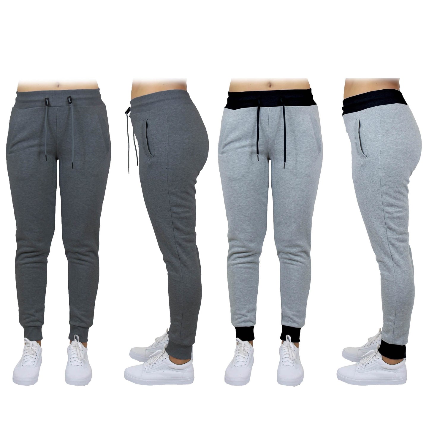 2-Pack: Women's French Terry Fashion Jogger Lounge Pants DailySale