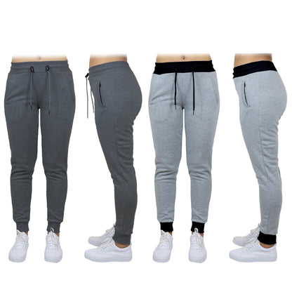 2-Pack: Women's French Terry Fashion Jogger Lounge Pants DailySale