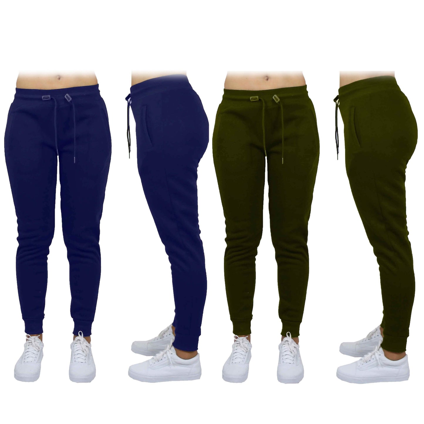 2-Pack: Women's French Terry Fashion Jogger Lounge Pants DailySale