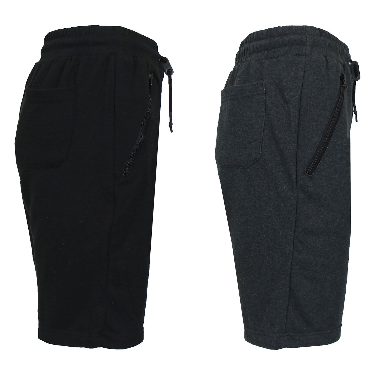 2-Pack: Women's French Terry Zipper Pockets Jogger Sweat Lounge Shorts DailySale