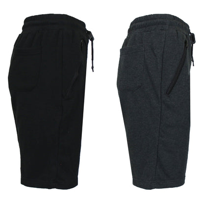 2-Pack: Women's French Terry Zipper Pockets Jogger Sweat Lounge Shorts DailySale