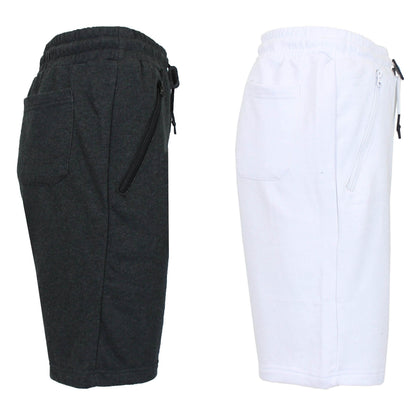 2-Pack: Women's French Terry Zipper Pockets Jogger Sweat Lounge Shorts DailySale
