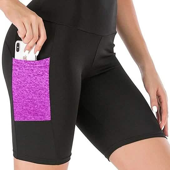 2-Pack: Women's High Waisted Biker Shorts With Pockets DailySale