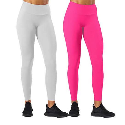 2-Pack: Women's High Waisted Ultra-Soft Yoga Leggings DailySale