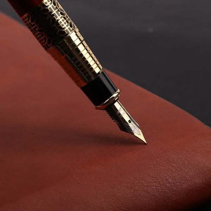 2-Pack: Wood Grain Classical Fountain Pen Ballpoint Pen DailySale