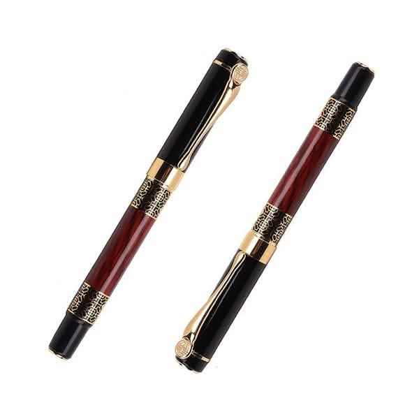 2-Pack: Wood Grain Classical Fountain Pen Ballpoint Pen DailySale