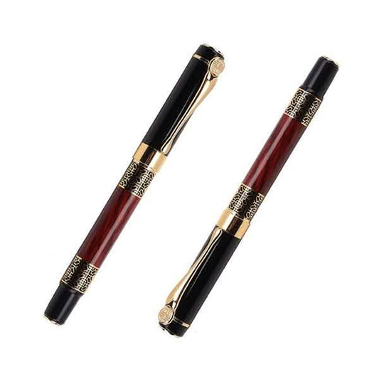 2-Pack: Wood Grain Classical Fountain Pen Ballpoint Pen DailySale