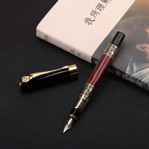 2-Pack: Wood Grain Classical Fountain Pen Ballpoint Pen DailySale