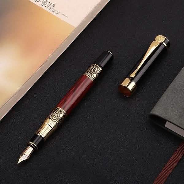2-Pack: Wood Grain Classical Fountain Pen Ballpoint Pen DailySale