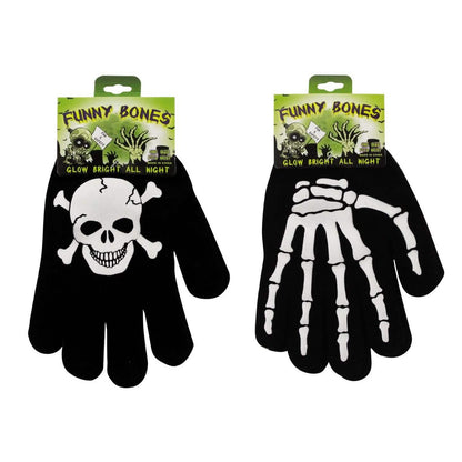 2-Pair: Funny Bones Glow In The Dark Gloves DailySale