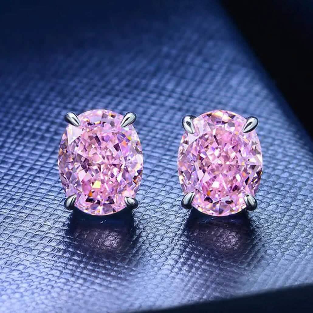 2-Pairs: 2.00CTTW CZ Oval Set Earrings DailySale
