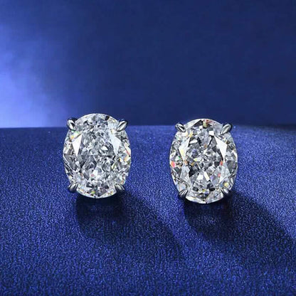 2-Pairs: 2.00CTTW CZ Oval Set Earrings DailySale