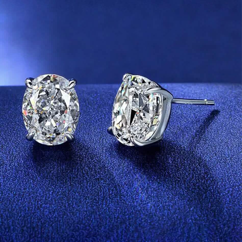 2-Pairs: 2.00CTTW CZ Oval Set Earrings DailySale