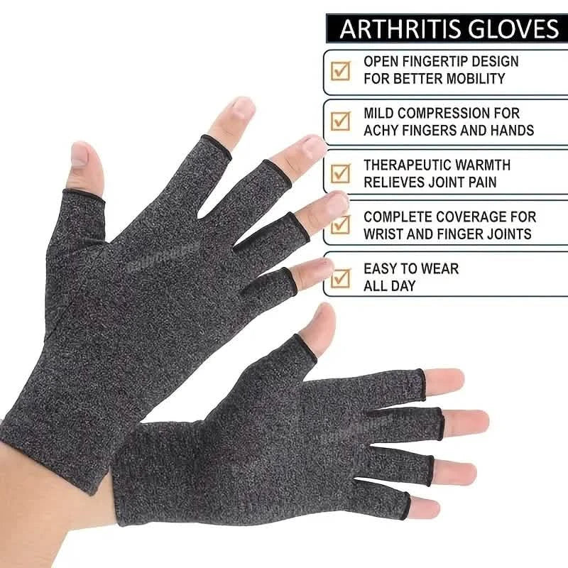 2-Pairs: Rheumatoid Arthritis Magnetic Compression Gloves DailySale