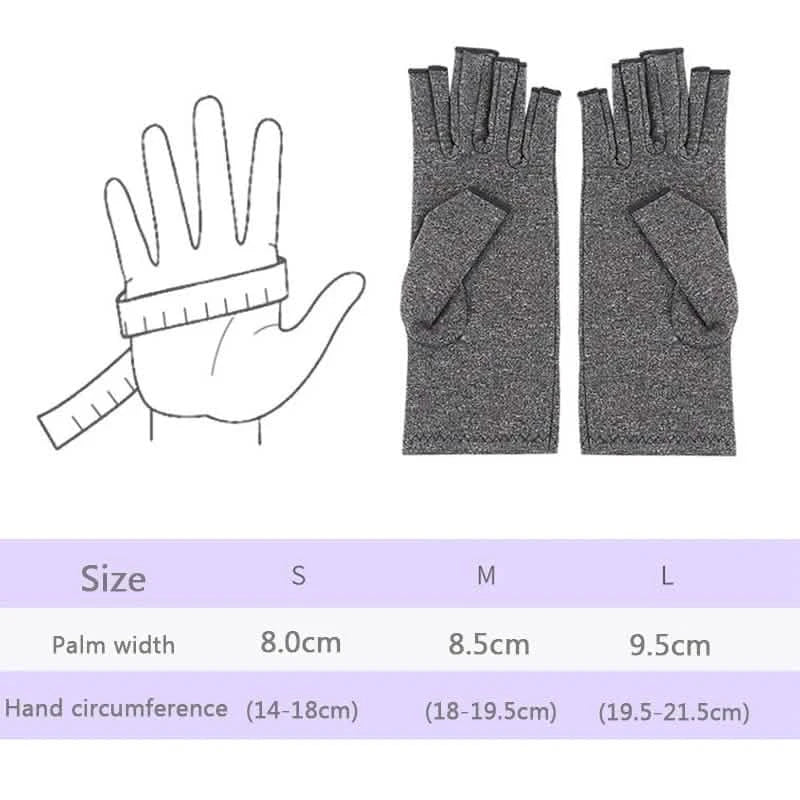 2-Pairs: Rheumatoid Arthritis Magnetic Compression Gloves DailySale