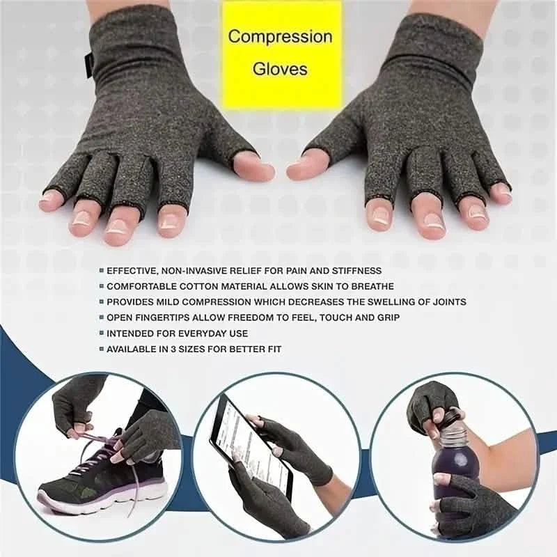 2-Pairs: Rheumatoid Arthritis Magnetic Compression Gloves DailySale