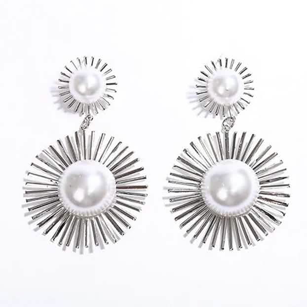 2-Pairs: Women's Imitation Pearl Alloy Earrings DailySale