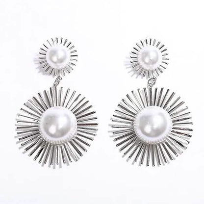 2-Pairs: Women's Imitation Pearl Alloy Earrings DailySale