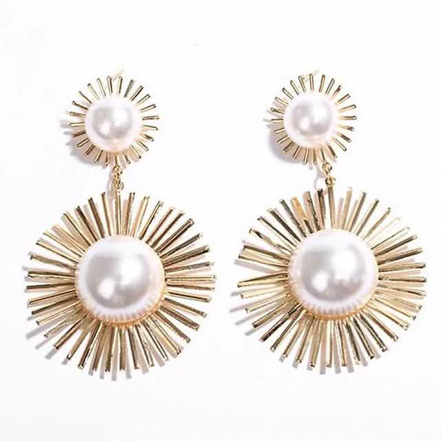 2-Pairs: Women's Imitation Pearl Alloy Earrings DailySale