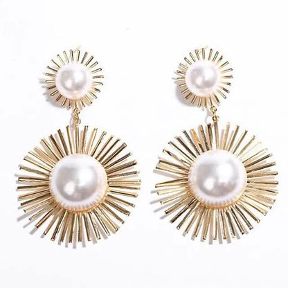 2-Pairs: Women's Imitation Pearl Alloy Earrings DailySale