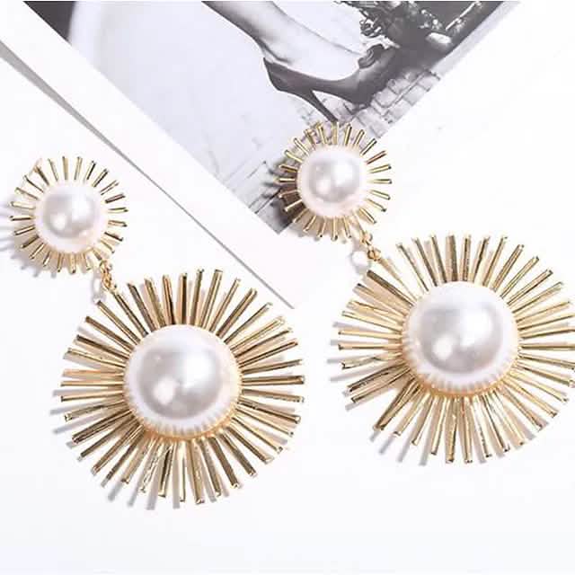 2-Pairs: Women's Imitation Pearl Alloy Earrings DailySale