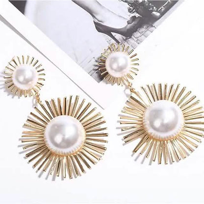 2-Pairs: Women's Imitation Pearl Alloy Earrings DailySale