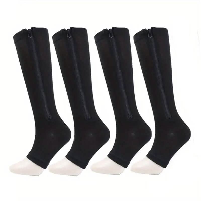 2-Pairs: Women's Open Toe Sports Compression Socks DailySale