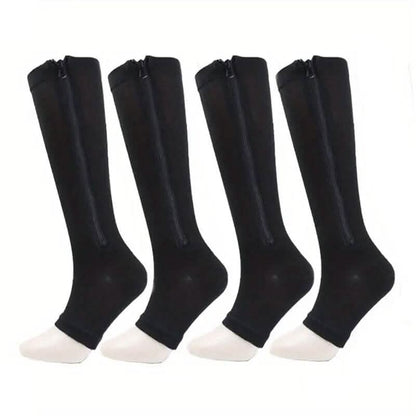 2-Pairs: Women's Open Toe Sports Compression Socks DailySale