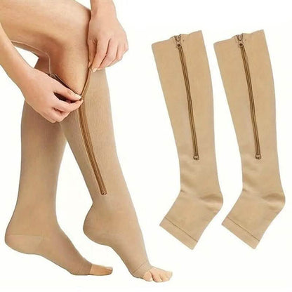 2-Pairs: Women's Open Toe Sports Compression Socks DailySale