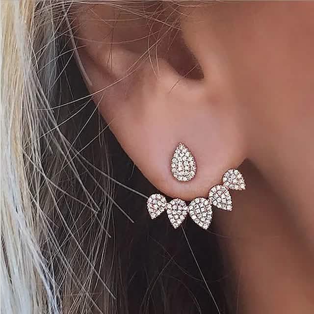 2-Pairs: Women's Small Diamond Cubic Zirconia Earrings DailySale
